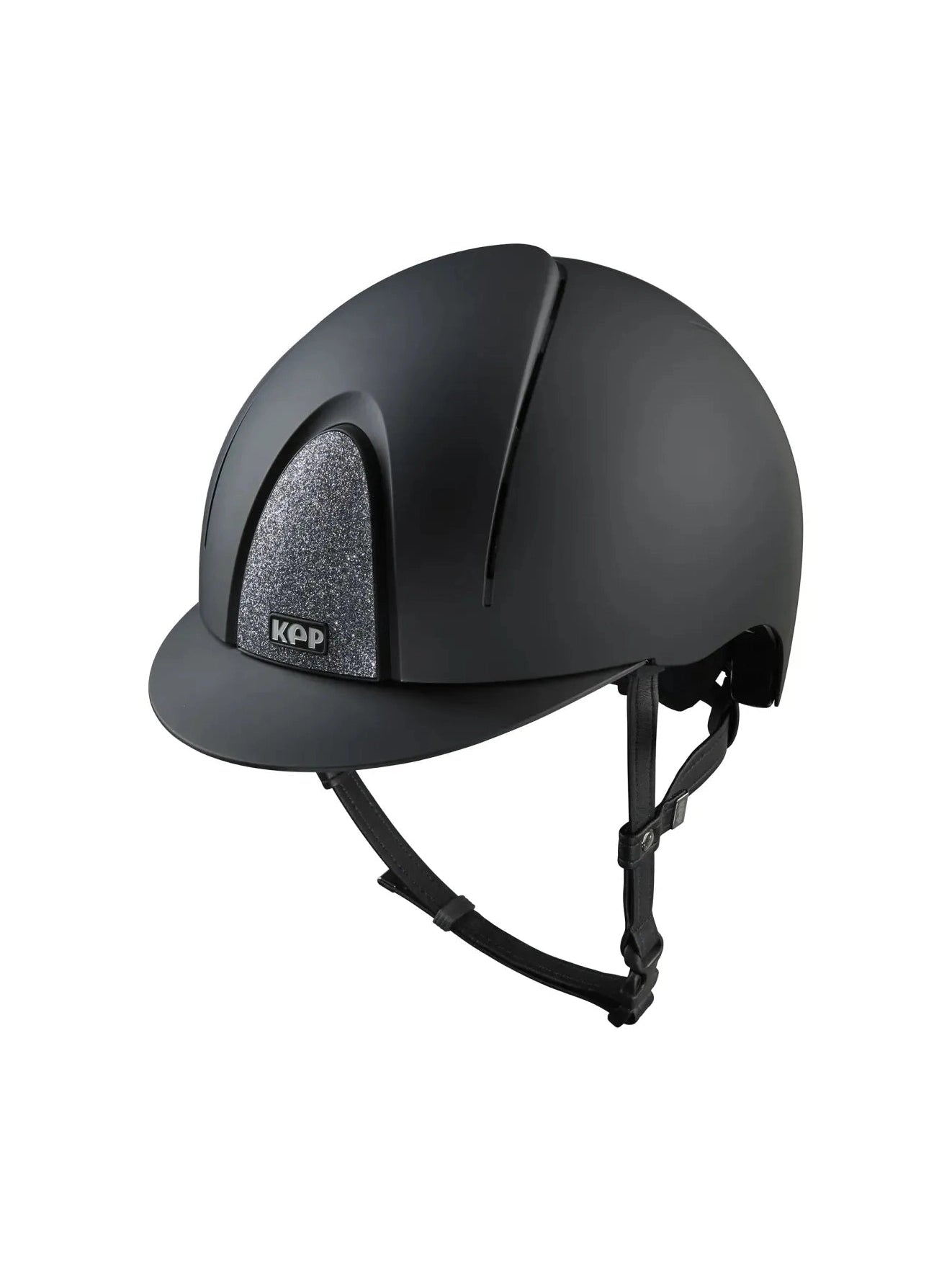 KEP SMART NOVA KASK JEŹDZIECKI TEXTILE CZARNY SHINY STAR SILVER - Kep Italia Equishop