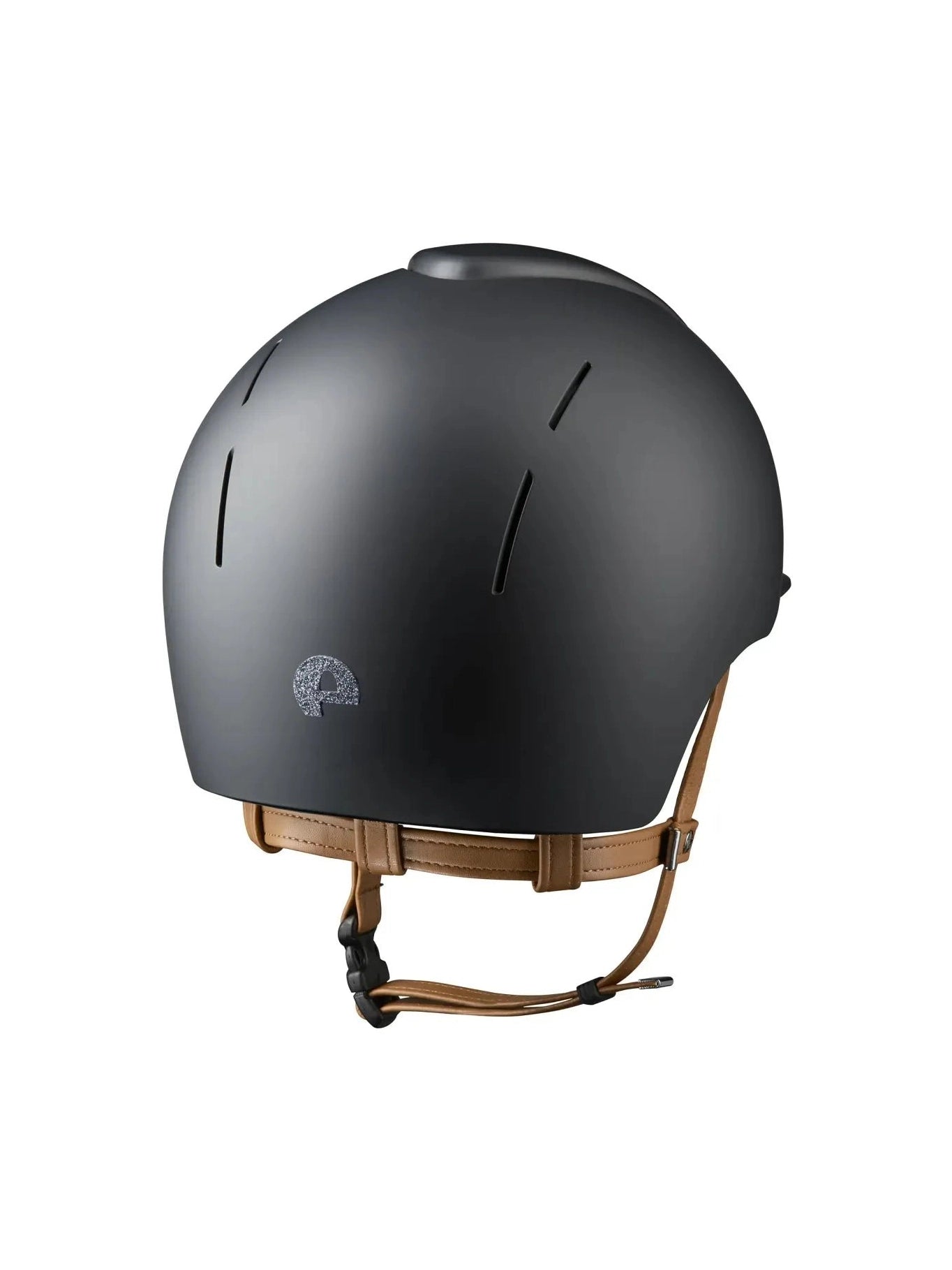 KEP SMART NOVA KASK JEŹDZIECKI TEXTILE CZARNY Z BEŻOWYM PASKIEM SHINY STAR SILVER - Kep Italia Equishop