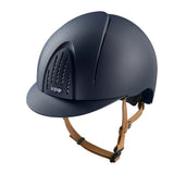 KEP SMART NOVA KASK JEŹDZIECKI TEXTILE GRANATOWY Z BEŻOWYM PASKIEM - Kep Italia Equishop