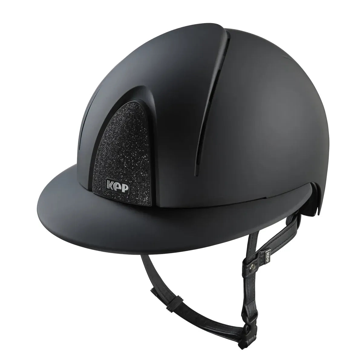 KEP SMART NOVA KASK JEŹDZIECKI TEXTILE POLO CZARNY SHINY STAR - Kep Italia Equishop