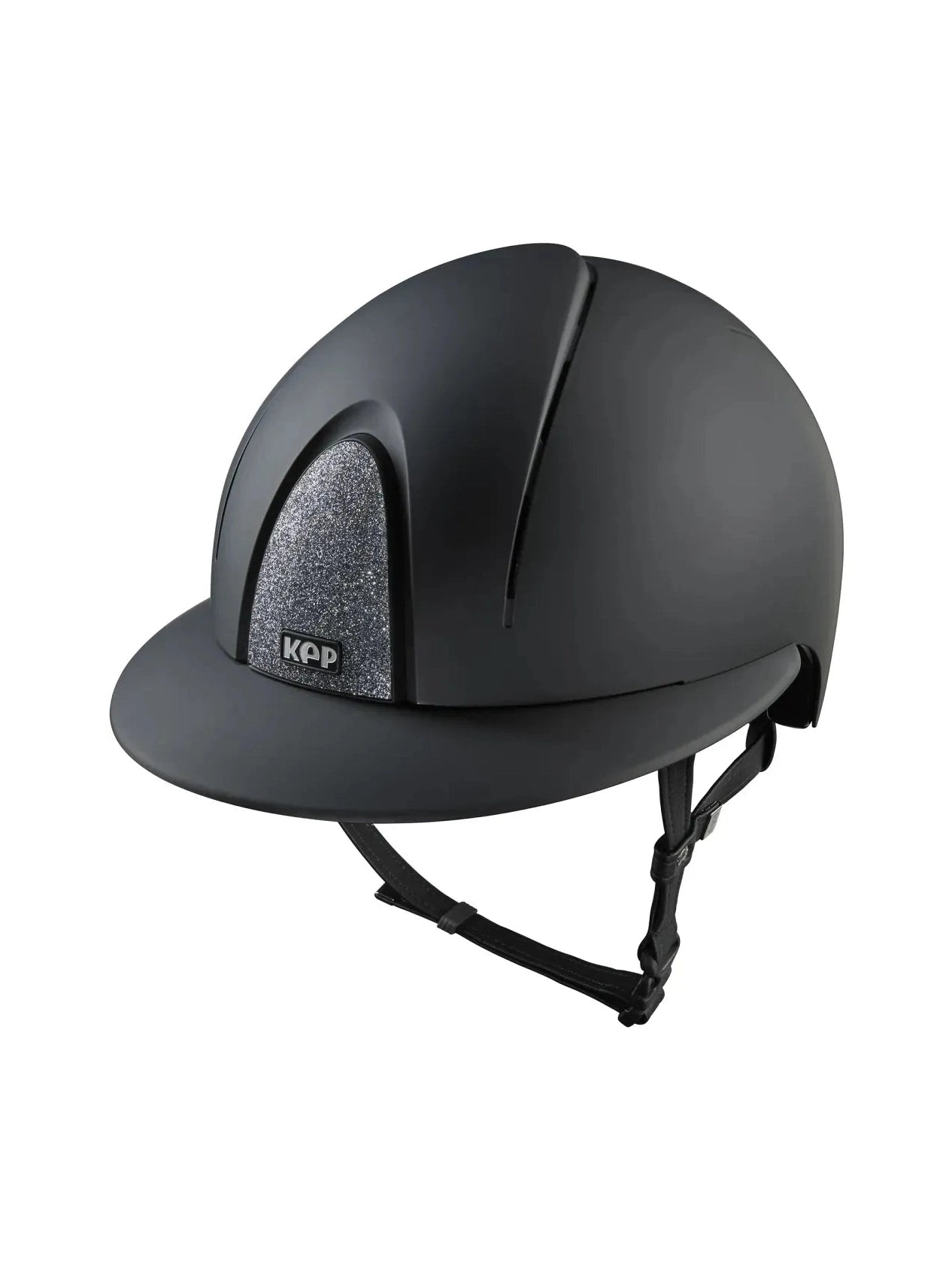 KEP SMART NOVA KASK JEŹDZIECKI TEXTILE POLO CZARNY SHINY STAR SILVER - Kep Italia Equishop
