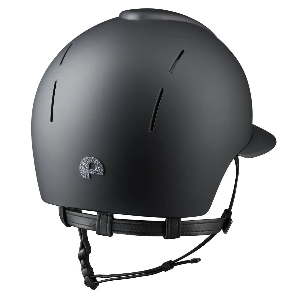 KEP SMART NOVA KASK JEŹDZIECKI TEXTILE POLO CZARNY SHINY STAR SILVER - Kep Italia Equishop