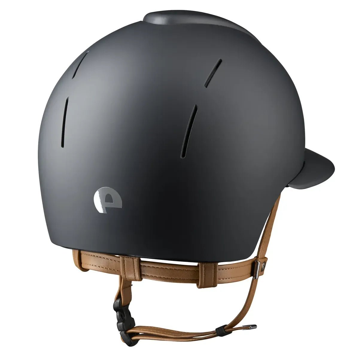 KEP SMART NOVA KASK JEŹDZIECKI TEXTILE POLO CZARNY Z BEŻOWYM PASKIEM - Kep Italia Equishop