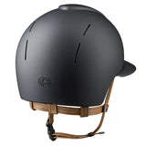 KEP SMART NOVA KASK JEŹDZIECKI TEXTILE POLO CZARNY Z BEŻOWYM PASKIEM SHINY STAR - Kep Italia Equishop