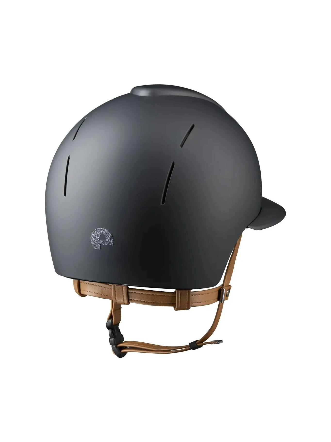 KEP SMART NOVA KASK JEŹDZIECKI TEXTILE POLO CZARNY Z BEŻOWYM PASKIEM SHINY STAR SILVER - Kep Italia Equishop