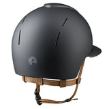 KEP SMART NOVA KASK JEŹDZIECKI TEXTILE POLO CZARNY Z BEŻOWYM PASKIEM SHINY STAR SILVER - Kep Italia Equishop