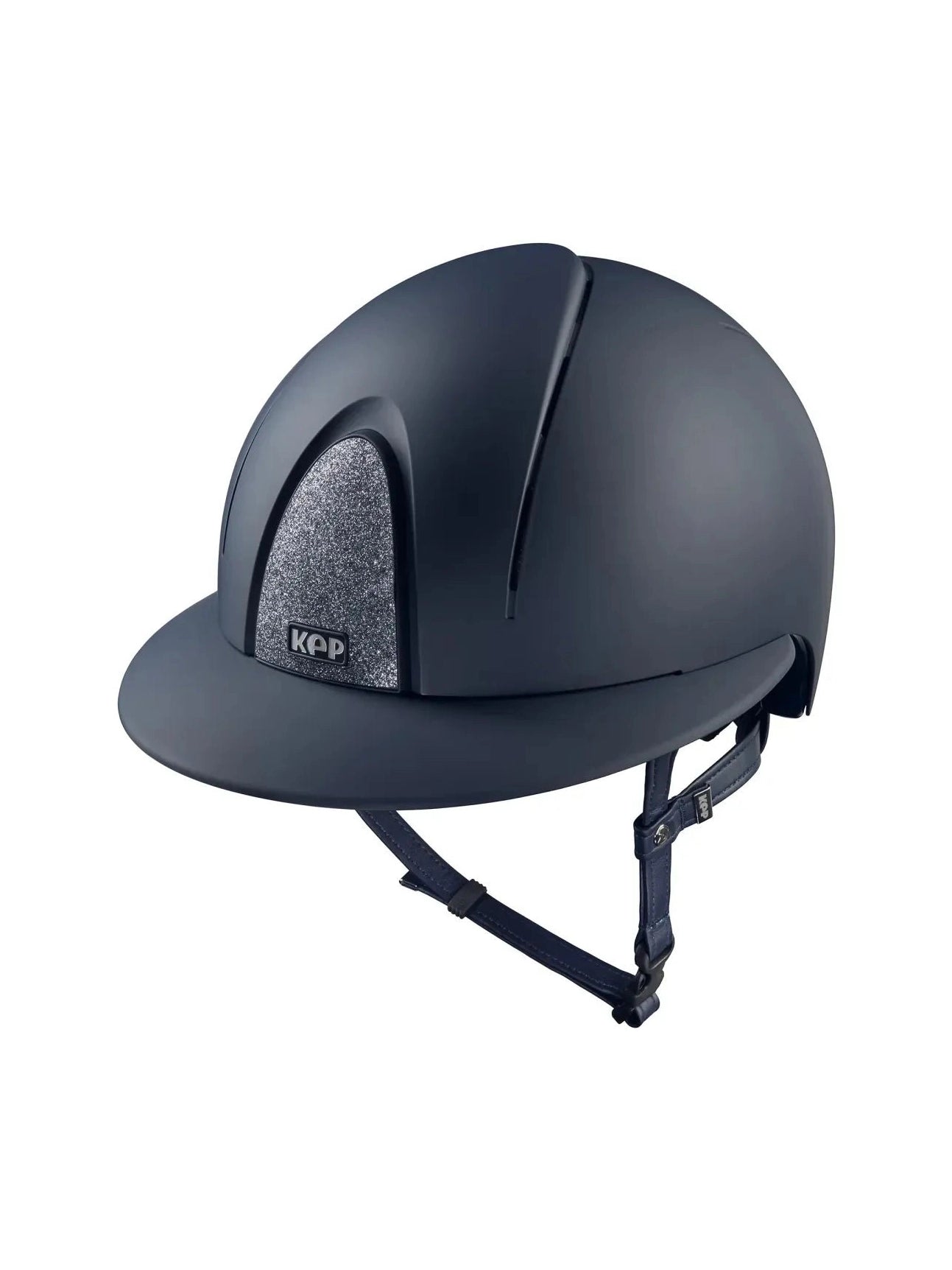 KEP SMART NOVA KASK JEŹDZIECKI TEXTILE POLO GRANATOWY SHINY STAR SILVER - Kep Italia Equishop