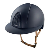 KEP SMART NOVA KASK JEŹDZIECKI TEXTILE POLO GRANATOWY Z BEŻOWYM PASKIEM - Kep Italia Equishop