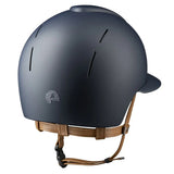 KEP SMART NOVA KASK JEŹDZIECKI TEXTILE POLO GRANATOWY Z BEŻOWYM PASKIEM SHINY STAR SILVER - Kep Italia Equishop