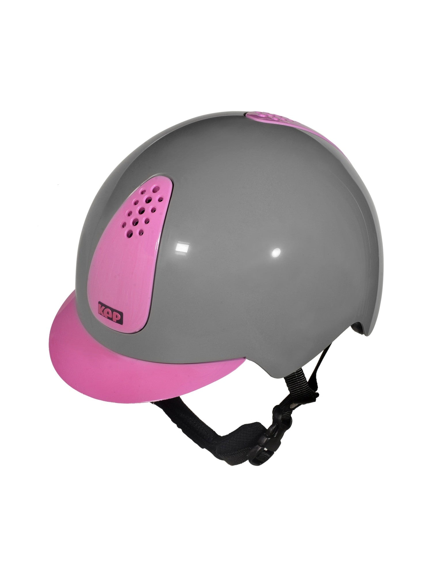 KEP ITALIA KEPPY KASK JEŹDZIECKI DZIECIĘCY SZARY / RÓŻOWY