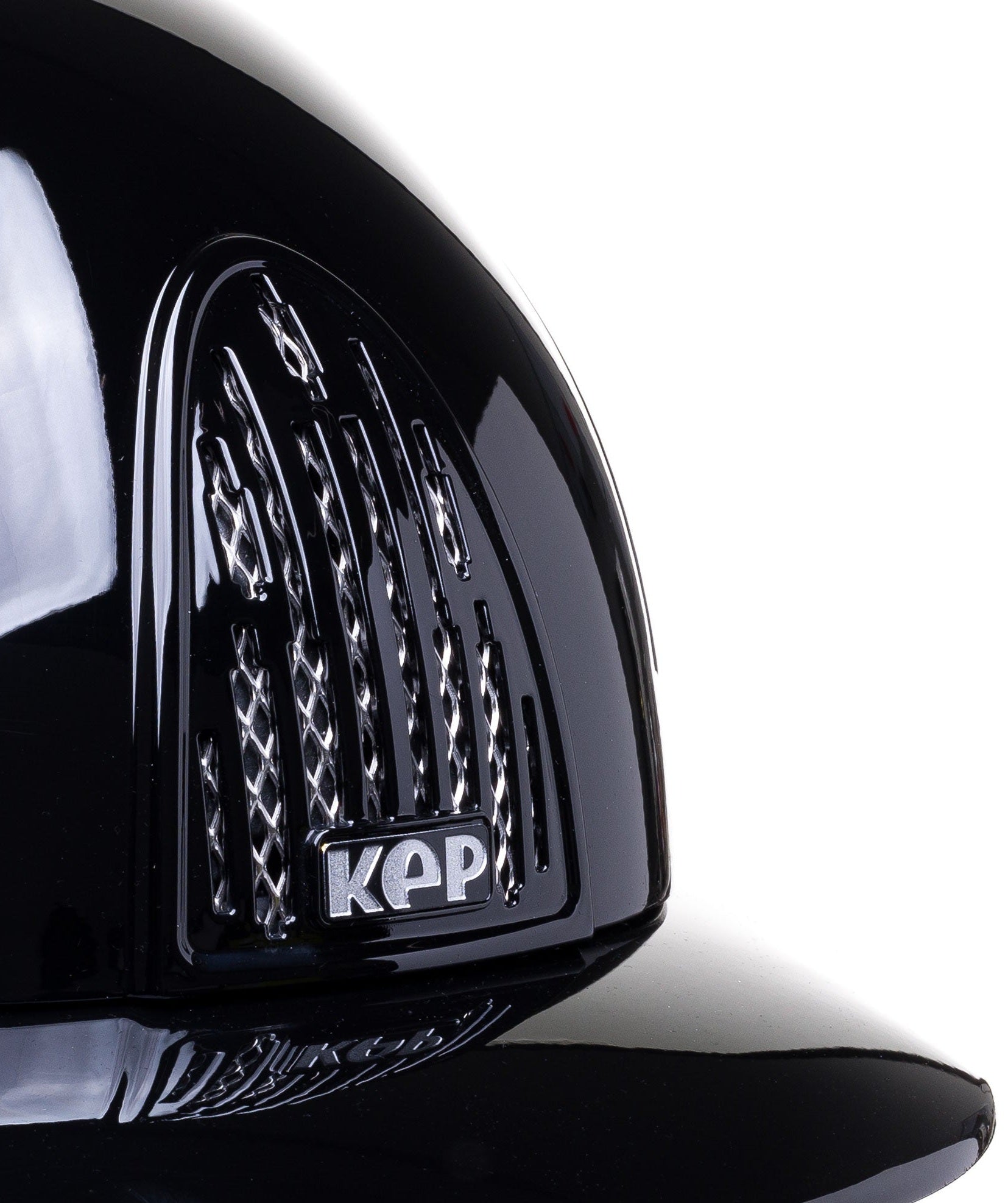 KEP ITALIA SMART KASK JEŹDZIECKI POLISH CZARNY Z BRĄZOWYM PASKIEM