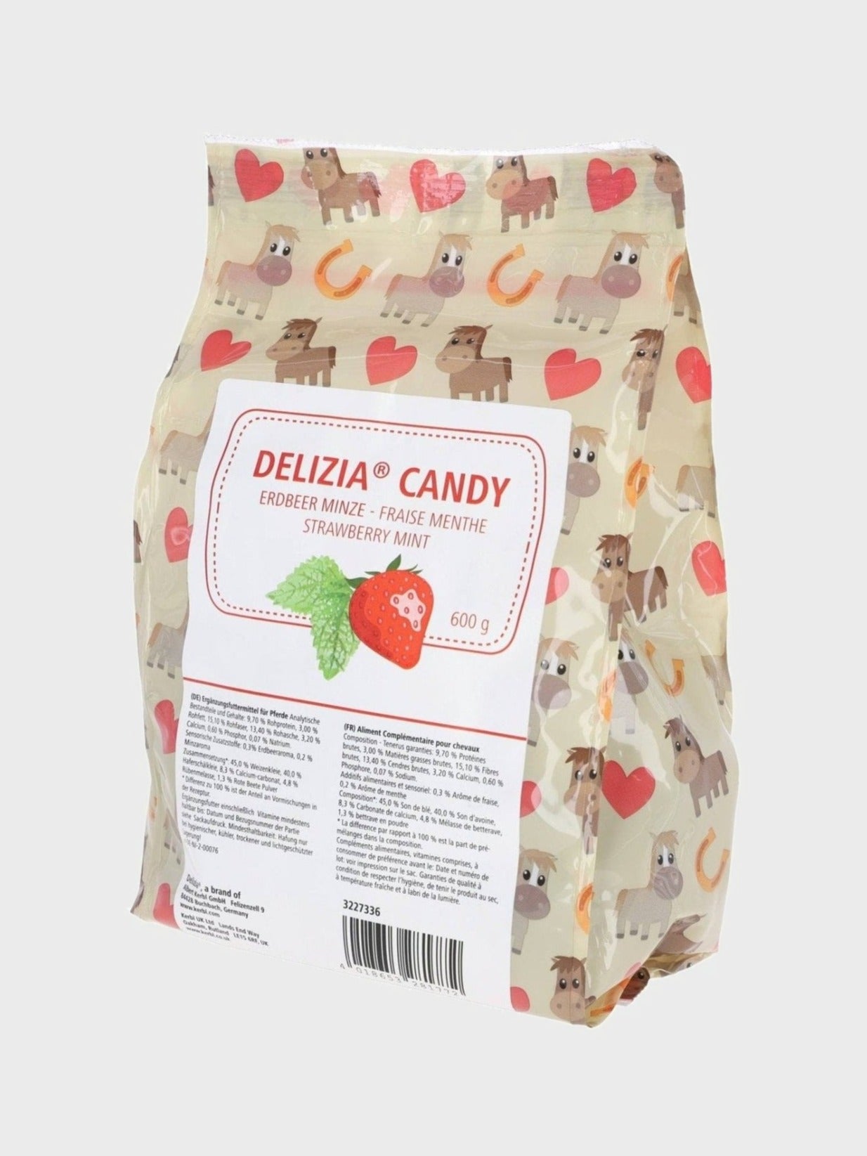 KERBL SMAKOŁYKI DLA KONIA DELIZIA CANDY TRUSKAWKA/MIĘTA 600 G - KERBL Equishop