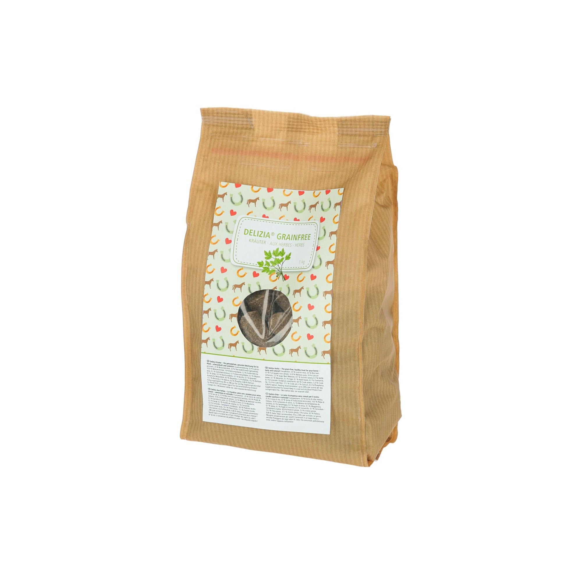 KERBL SMAKOŁYKI DLA KONIA DELIZIA GRAINFREE ZIOŁA 1 KG