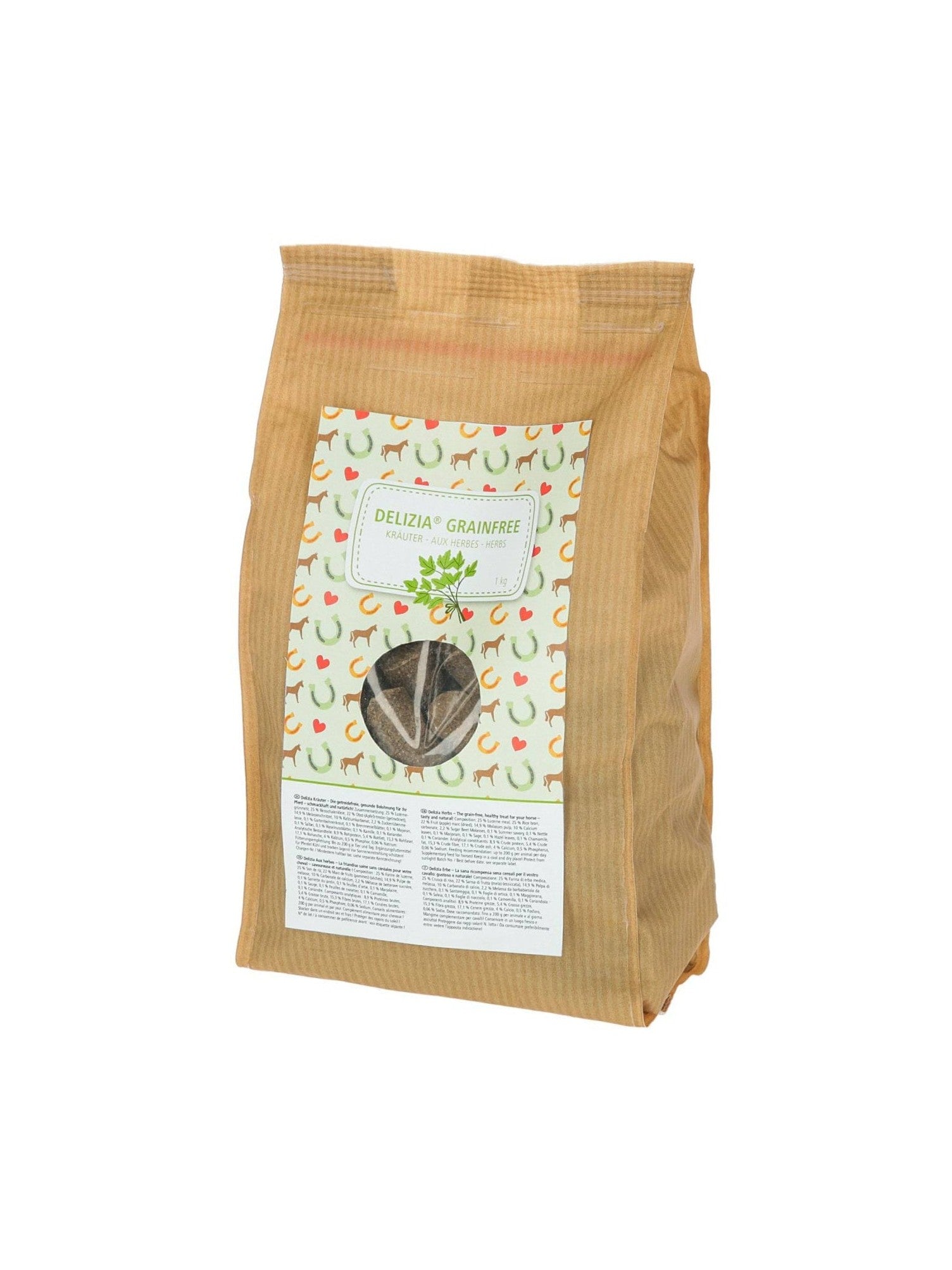 KERBL SMAKOŁYKI DLA KONIA DELIZIA GRAINFREE ZIOŁA 1 KG
