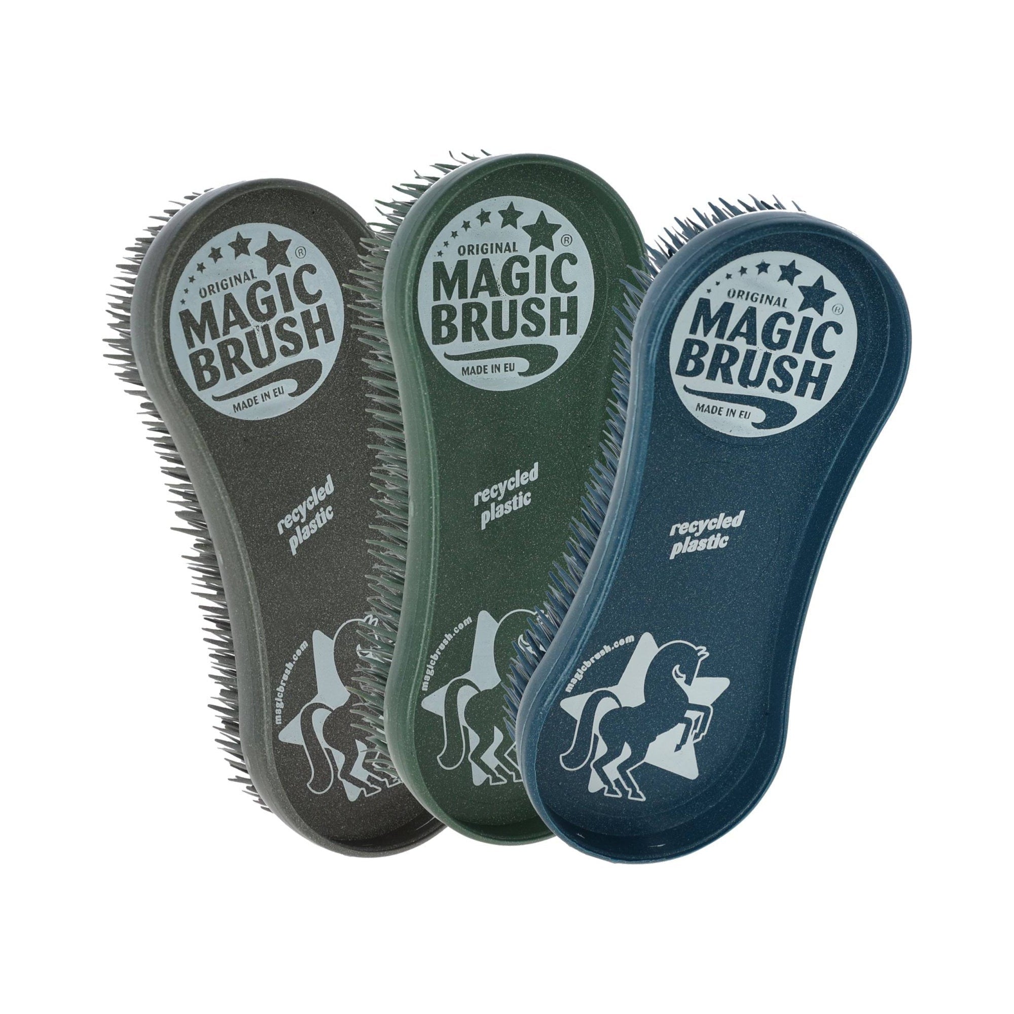 MAGIC BRUSH CORNFLOWERS ZESTAW TRZECH KOLOROWYCH SZCZOTEK DLA KONIA - Magic Brush Equishop Pielęgnacja koni