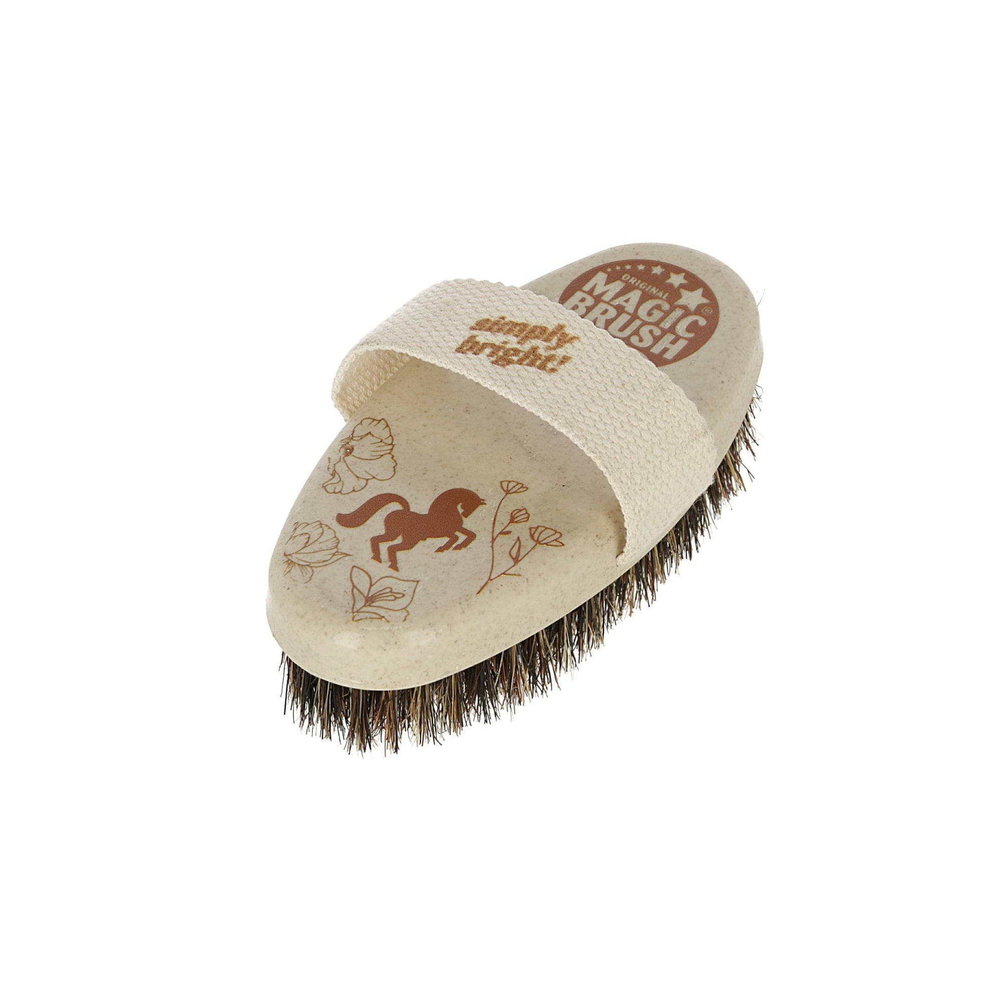 MAGIC BRUSH TWARDA SZCZOTKA DLA KONIA ZE SZLUFKĄ WATERLILY 17 CM - Magic Brush Equishop