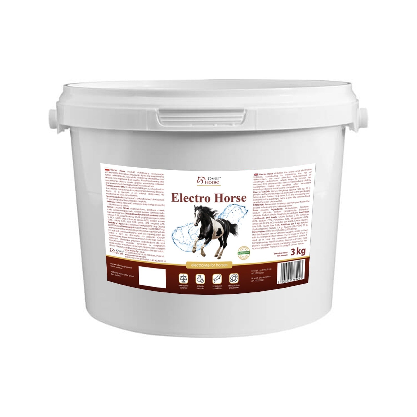 OVER HORSE ELECTRO HORSE ELEKTROLITY DLA KONIA 3 KG - Over Horse Equishop
