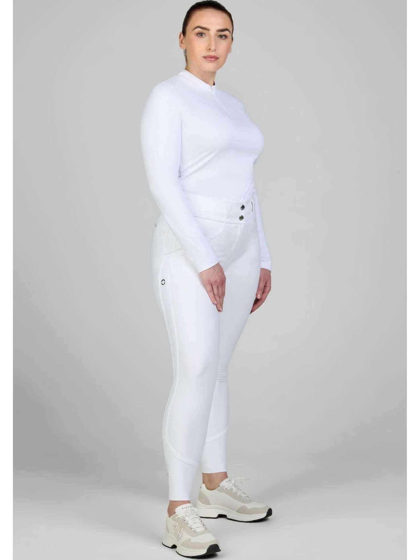 PIKEUR LAURE SD BRYCZESY JEŹDZIECKIE Z WYSOKIM STANEM BIAŁE DAMSKIE