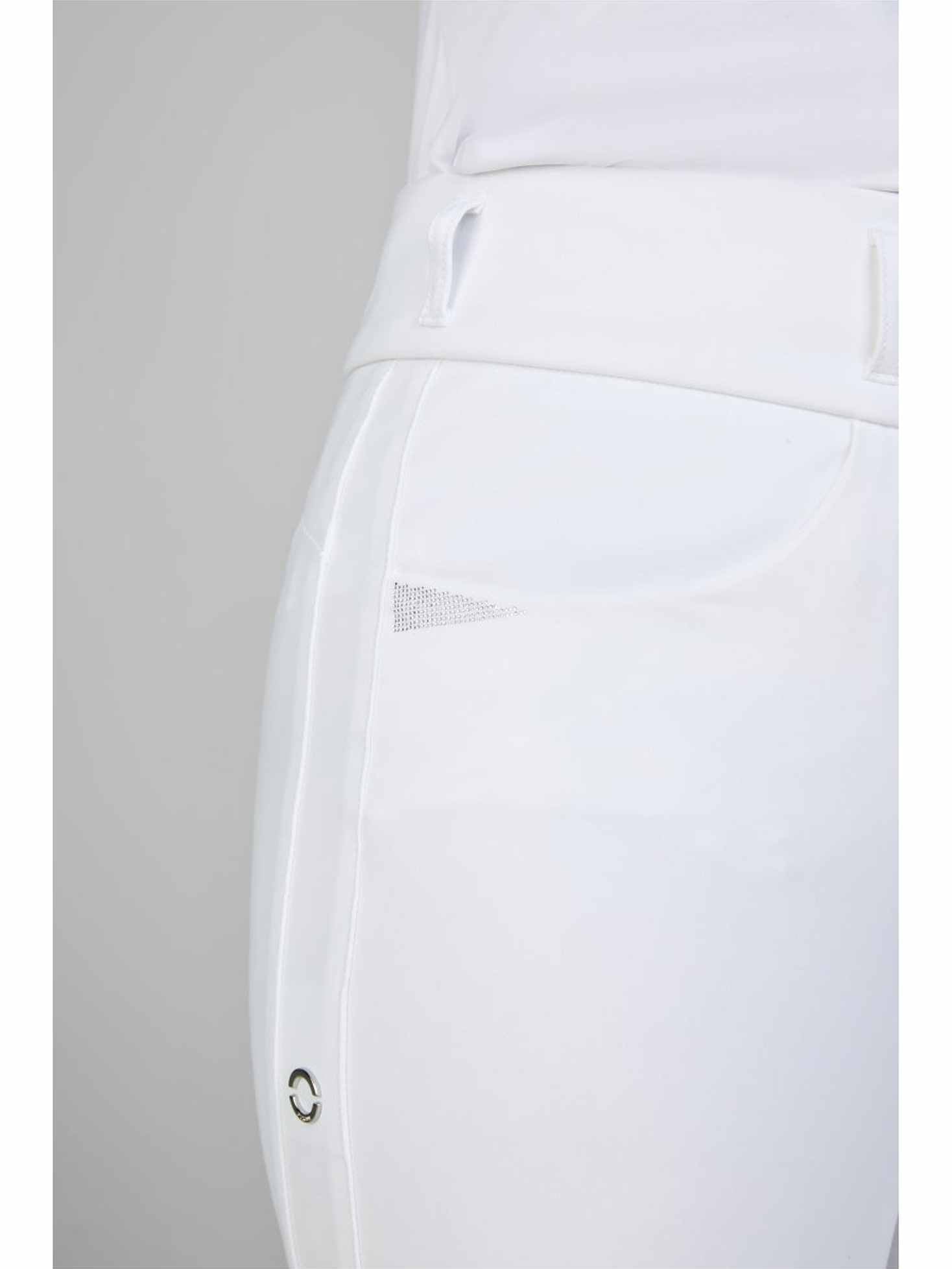 PIKEUR LAURE SD BRYCZESY JEŹDZIECKIE Z WYSOKIM STANEM BIAŁE DAMSKIE