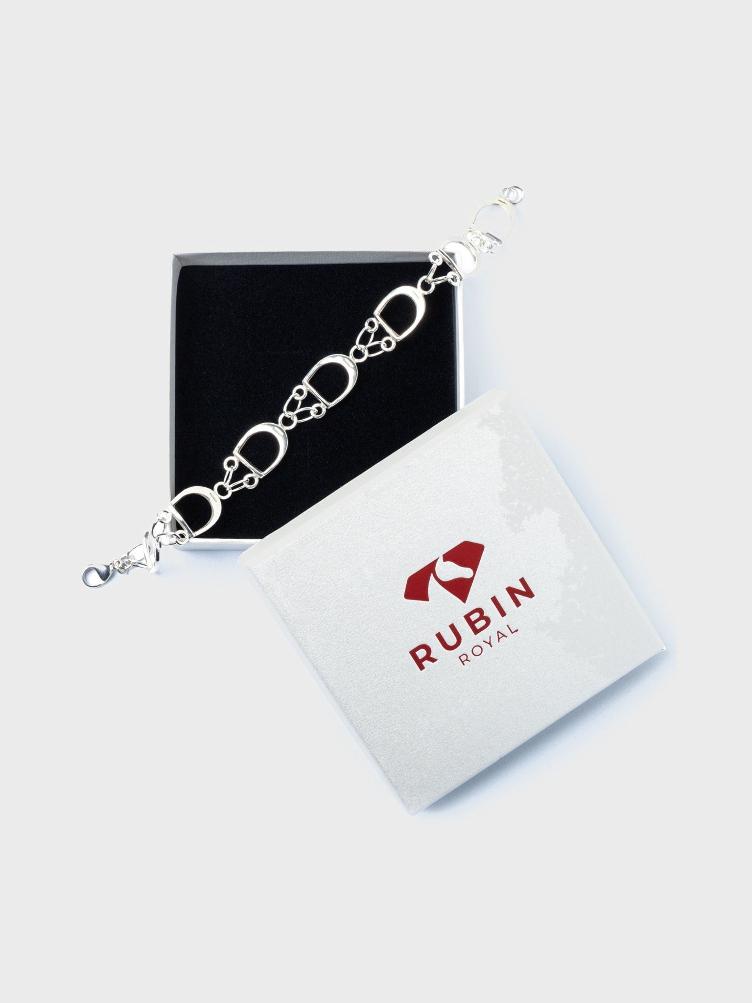 RUBIN ROYAL SREBRNA BRANSOLETKA JEŹDZIECKA ZE STRZEMIONAMI PRÓBA 925 - Rubin Royal Equishop