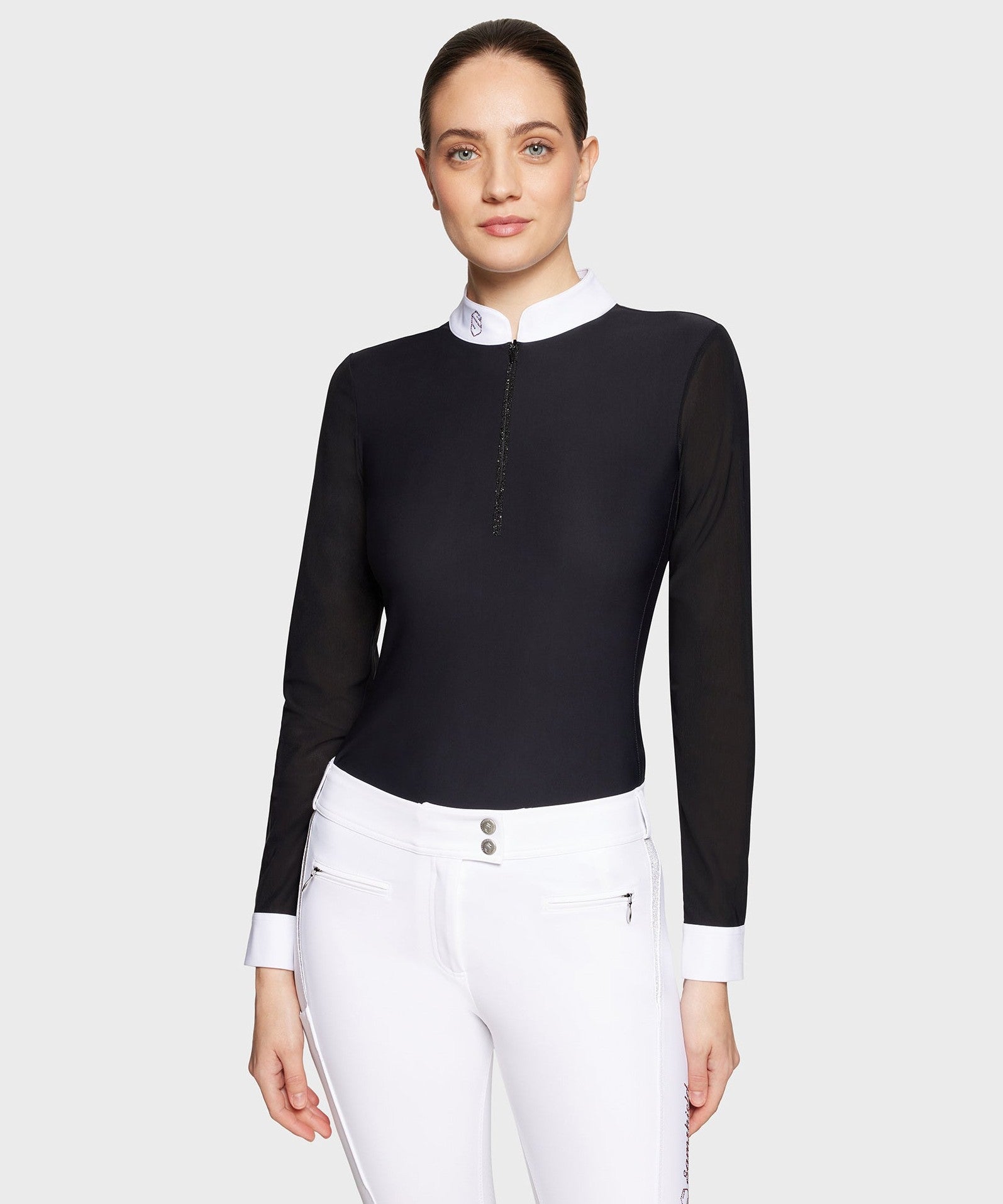 SAMSHIELD ANOUCHKA KONKURSOWA KOSZULA JEŹDZIECKA SWAROVSKI DAMSKA