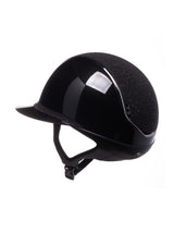 SAMSHIELD KASK MISS GLOSSY 2.0 / CRYSTAL FABRIC SWARO TOP FRONTAL / BLACK CHROME / 5 SWARO / CZARNY