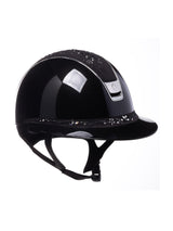 SAMSHIELD KASK MISS GLOSSY 2.0/FLOWER SWARO JEWELRY TOP FRONTAL/300 SWARO/ CZARNY