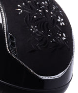 SAMSHIELD KASK MISS GLOSSY 2.0/FLOWER SWARO JEWELRY TOP FRONTAL/300 SWARO/ CZARNY