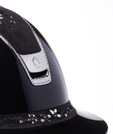 SAMSHIELD KASK MISS GLOSSY 2.0/FLOWER SWARO JEWELRY TOP FRONTAL/300 SWARO/ CZARNY