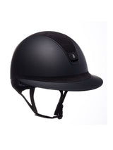 SAMSHIELD MISS SHIELD 2.0 / ALCANTARA TOP FRONTAL / CRYSTAL FB BLASON / MAT BLK TRIM / BLACK HELMET