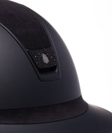 SAMSHIELD MISS SHIELD 2.0 / ALCANTARA TOP FRONTAL / CRYSTAL FB BLASON / MAT BLK TRIM / BLACK HELMET