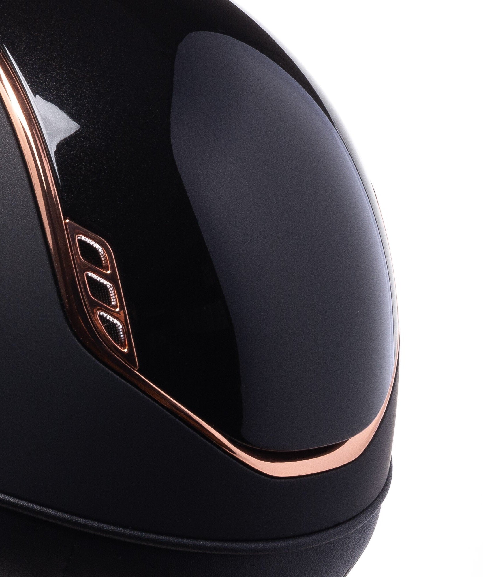 SAMSHIELD KASK MISS SHIELD 2.0 / GLOSSY TOP / ROSE GOLD TRIM BLAZON / CZARNY