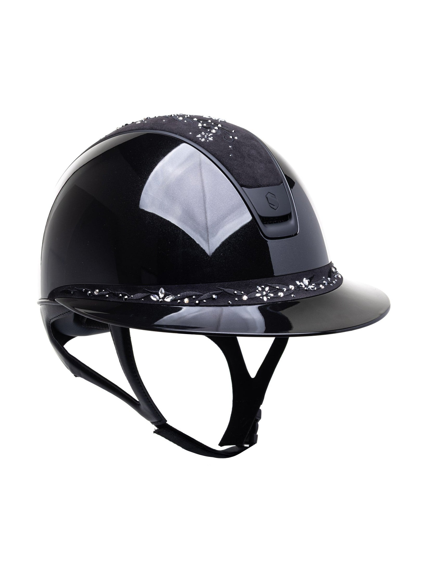 SAMSHIELD KASK MISS SHIELD 2.0 SHADOWGLOSSY / ELEGANT FLOWER SWARO JEWELLERY / MATT FRAME / CZARNY