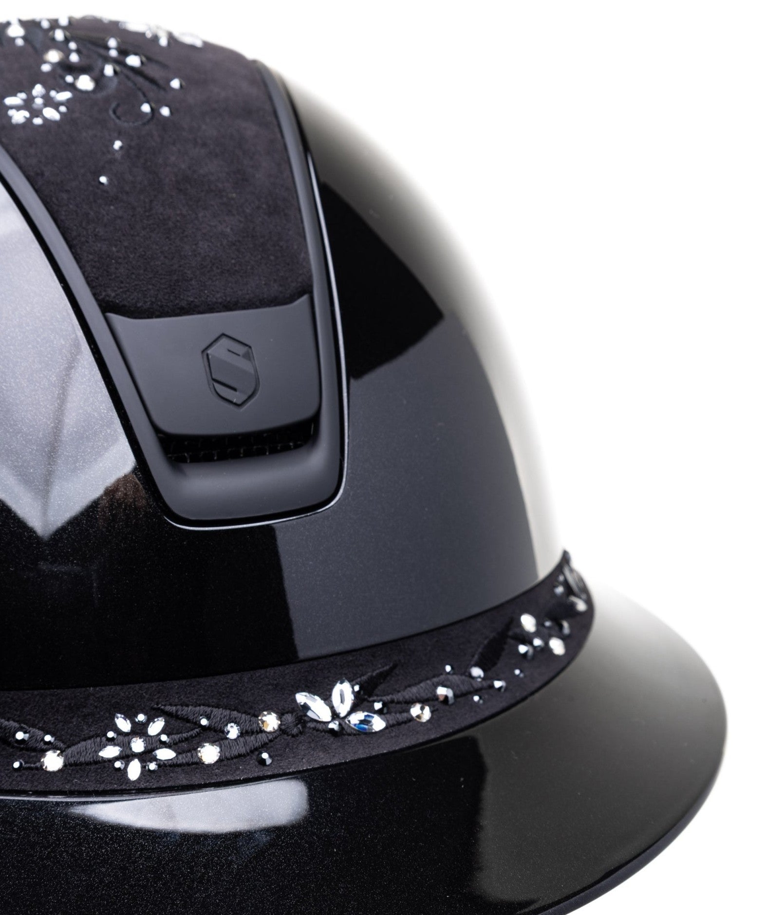 SAMSHIELD KASK MISS SHIELD 2.0 SHADOWGLOSSY / ELEGANT FLOWER SWARO JEWELLERY / MATT FRAME / CZARNY