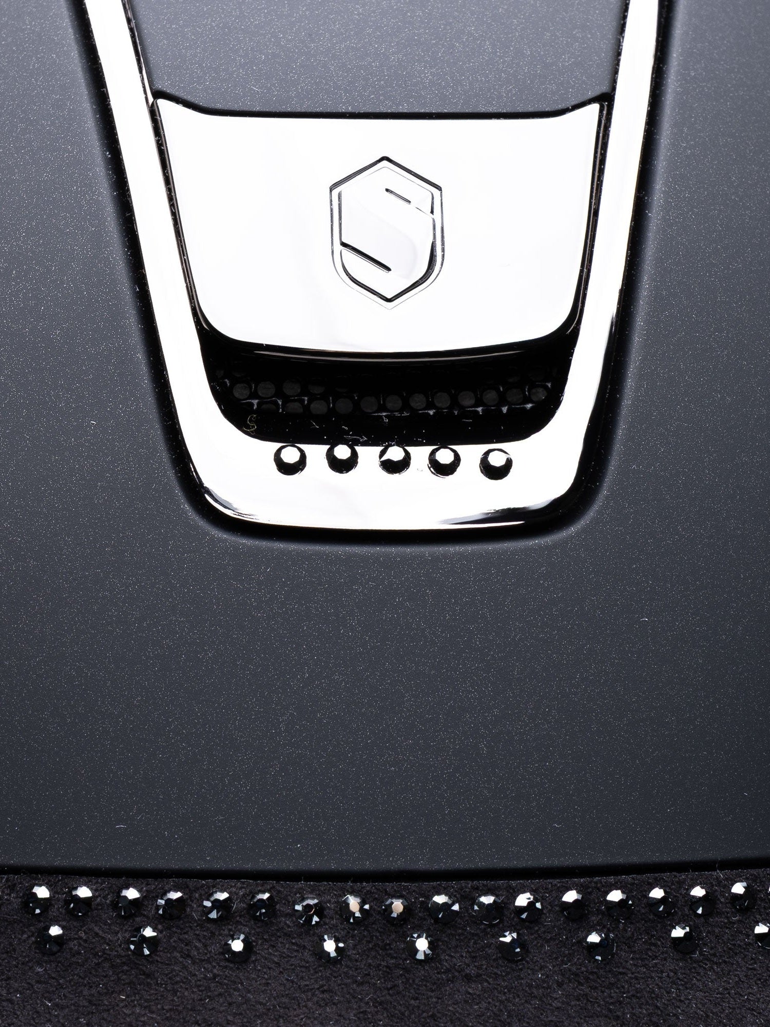 SAMSHIELD KASK MISS SHIELD 2.0 SHADOWMATT / ROYAL TIARA / 5 SWAROVSKI JETH / BLACK SHINE / CZARNY