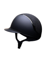 SAMSHIELD KASK MISS SHIELD 2.0 SHADOWMATT / SHINY CRYSTAL FABRIC / 5 SWAROVSKI JETH / CZARNY