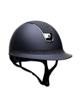 SAMSHIELD KASK MISS SHIELD 2.0 SHADOWMATT / SHINY CRYSTAL FABRIC / 5 SWAROVSKI JETH / CZARNY