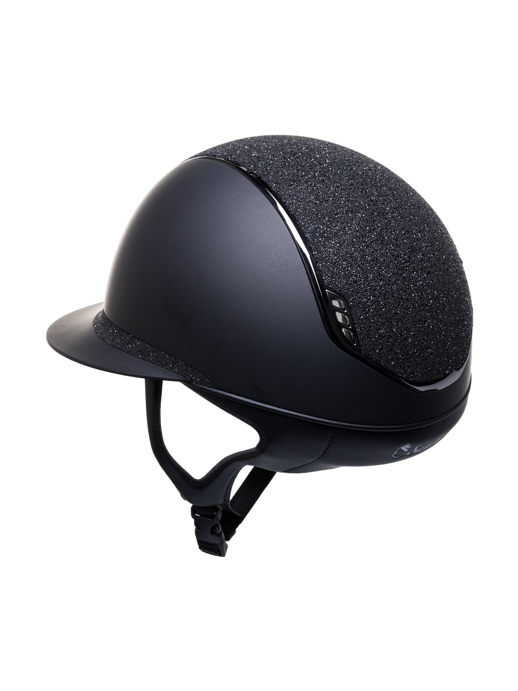 SAMSHIELD KASK MISS SHIELD 2.0 SHADOWMATT / SHINY CRYSTAL FABRIC TOP FB / CZARNY CHROME / CZARNY