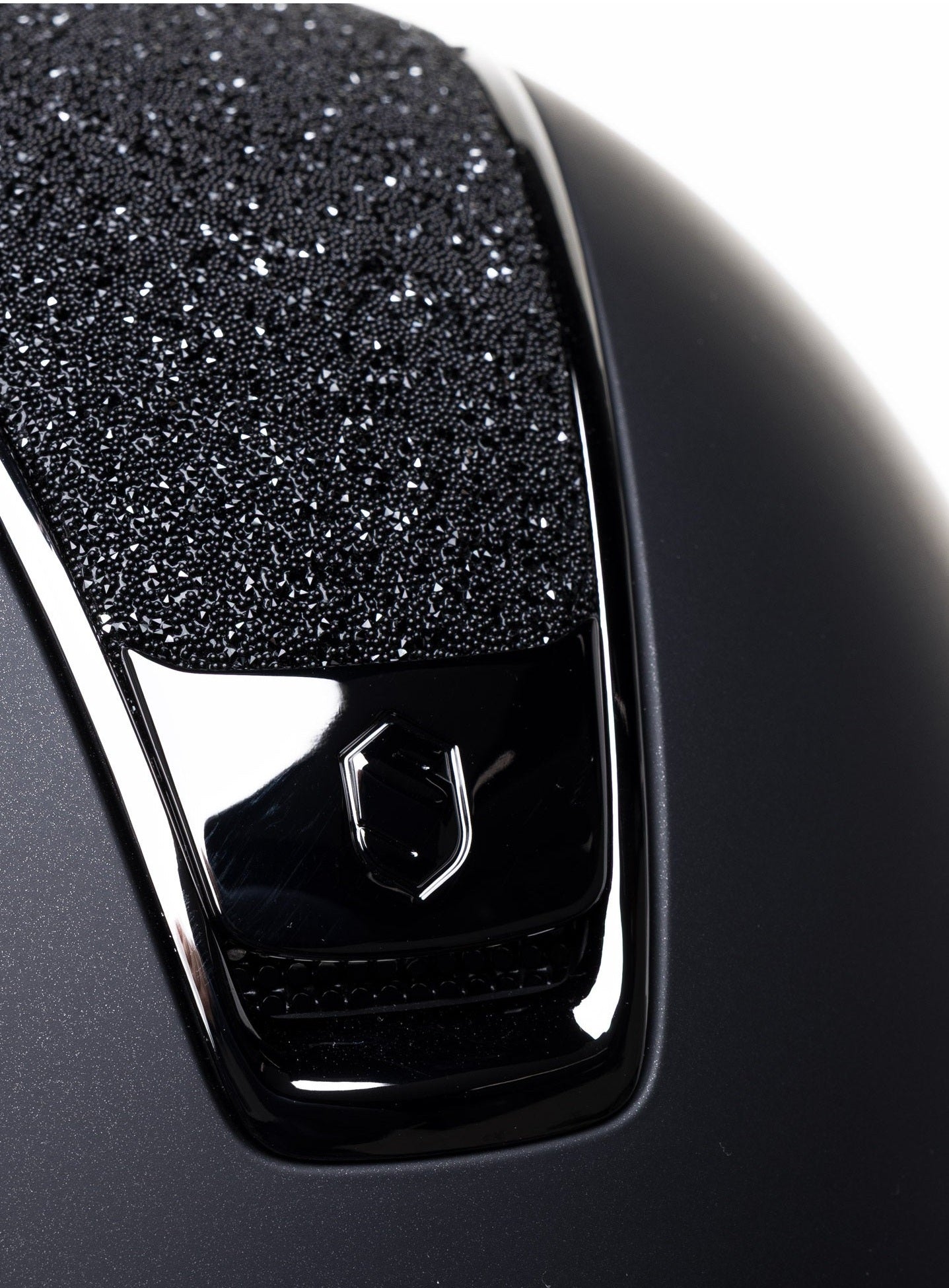 SAMSHIELD KASK MISS SHIELD 2.0 SHADOWMATT / SHINY CRYSTAL FABRIC TOP FB / CZARNY CHROME / CZARNY