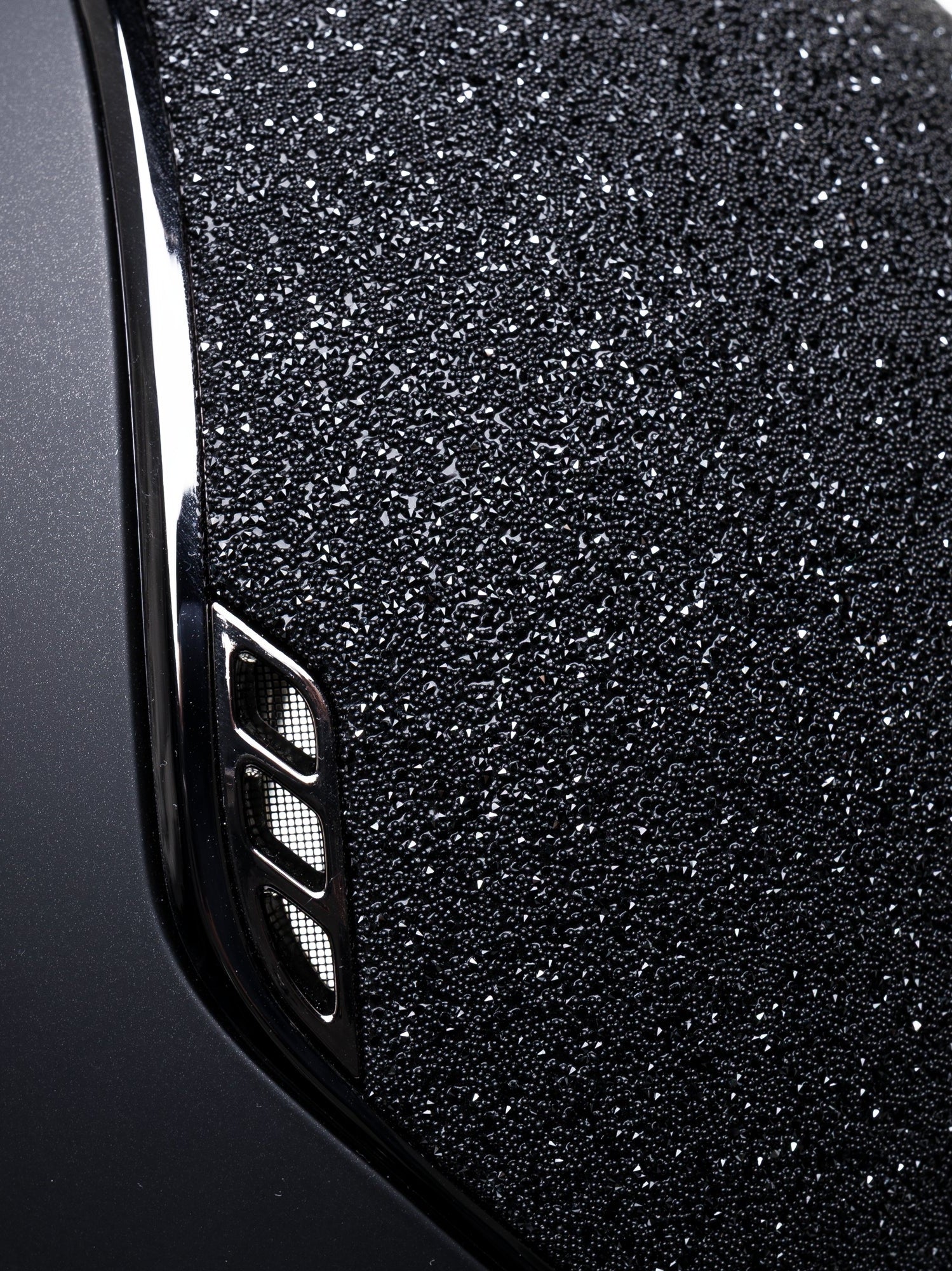 SAMSHIELD KASK MISS SHIELD 2.0 SHADOWMATT / SHINY CRYSTAL FABRIC TOP FB / CZARNY CHROME / CZARNY