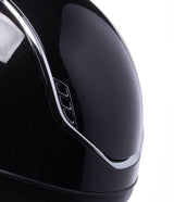 SAMSHIELD MISS SHIELD GLOSSY 2.0/CRST FAB SILVER BLAZON/BLACK FRONTAL/5 SWARO/ BLACK HELMET