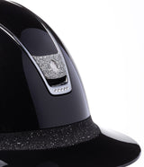 SAMSHIELD MISS SHIELD GLOSSY 2.0/CRST FAB SILVER BLAZON/BLACK FRONTAL/5 SWARO/ BLACK HELMET