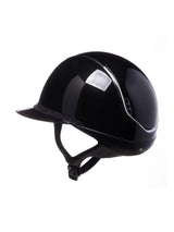 SAMSHIELD MISS SHIELD GLOSSY 2.0/CRST FAB SILVER BLAZON/BLACK FRONTAL/5 SWARO/ BLACK HELMET