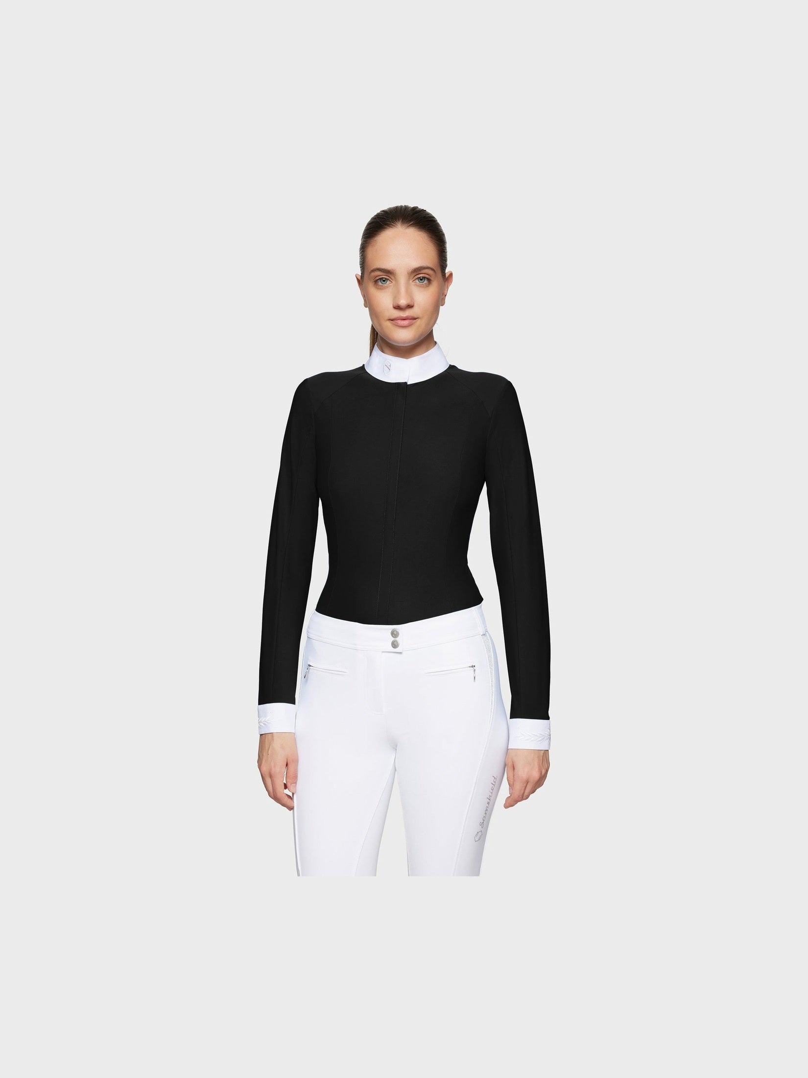 SAMSHIELD ALINE CRYSTAL KONKURSOWA KOSZULA JEŹDZIECKA DAMSKA - Samshield Equishop