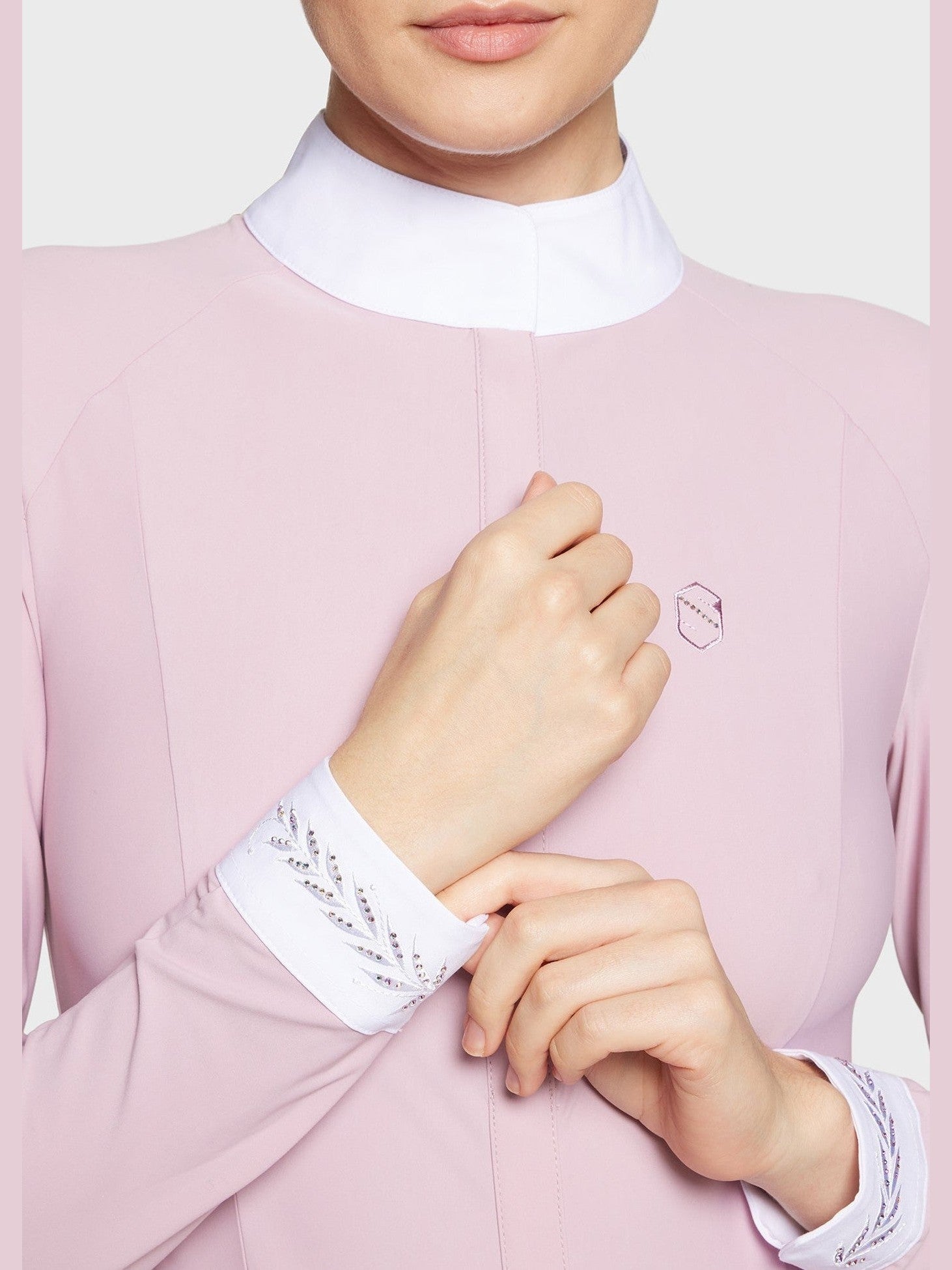SAMSHIELD ALINE CRYSTAL KONKURSOWA KOSZULA JEŹDZIECKA DAMSKA - Samshield Equishop