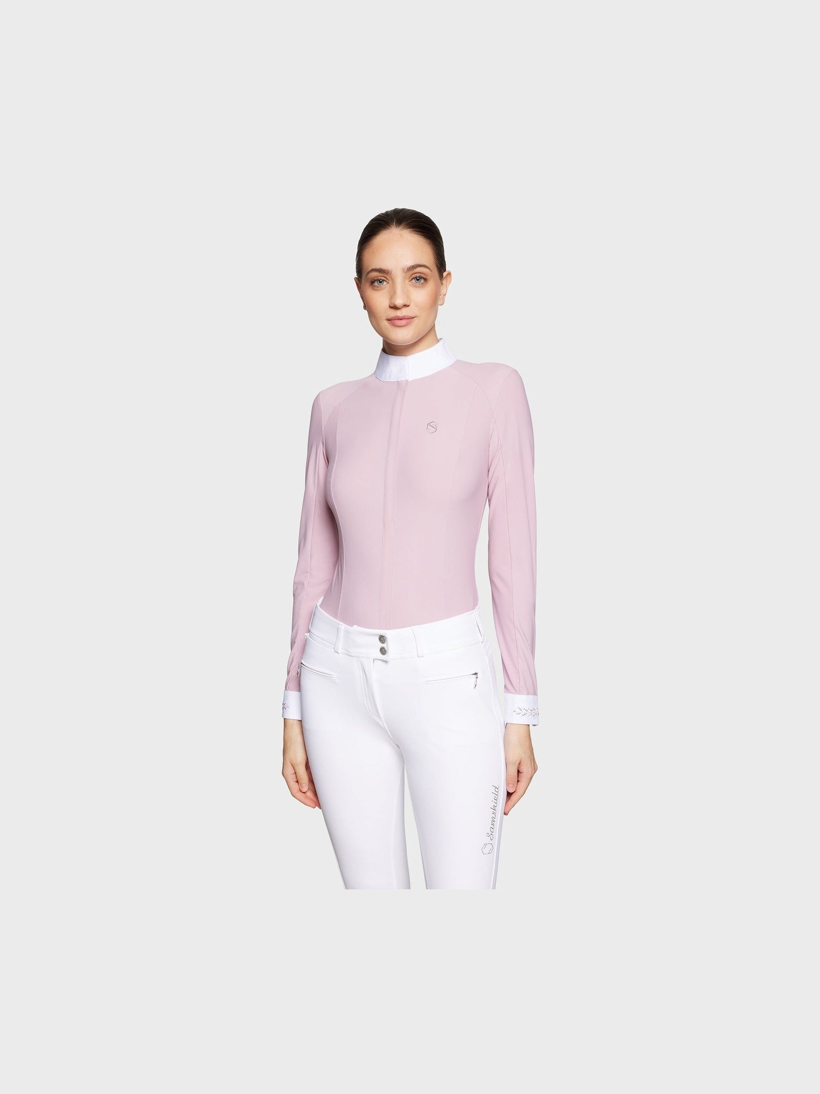 SAMSHIELD ALINE CRYSTAL KONKURSOWA KOSZULA JEŹDZIECKA DAMSKA - Samshield Equishop