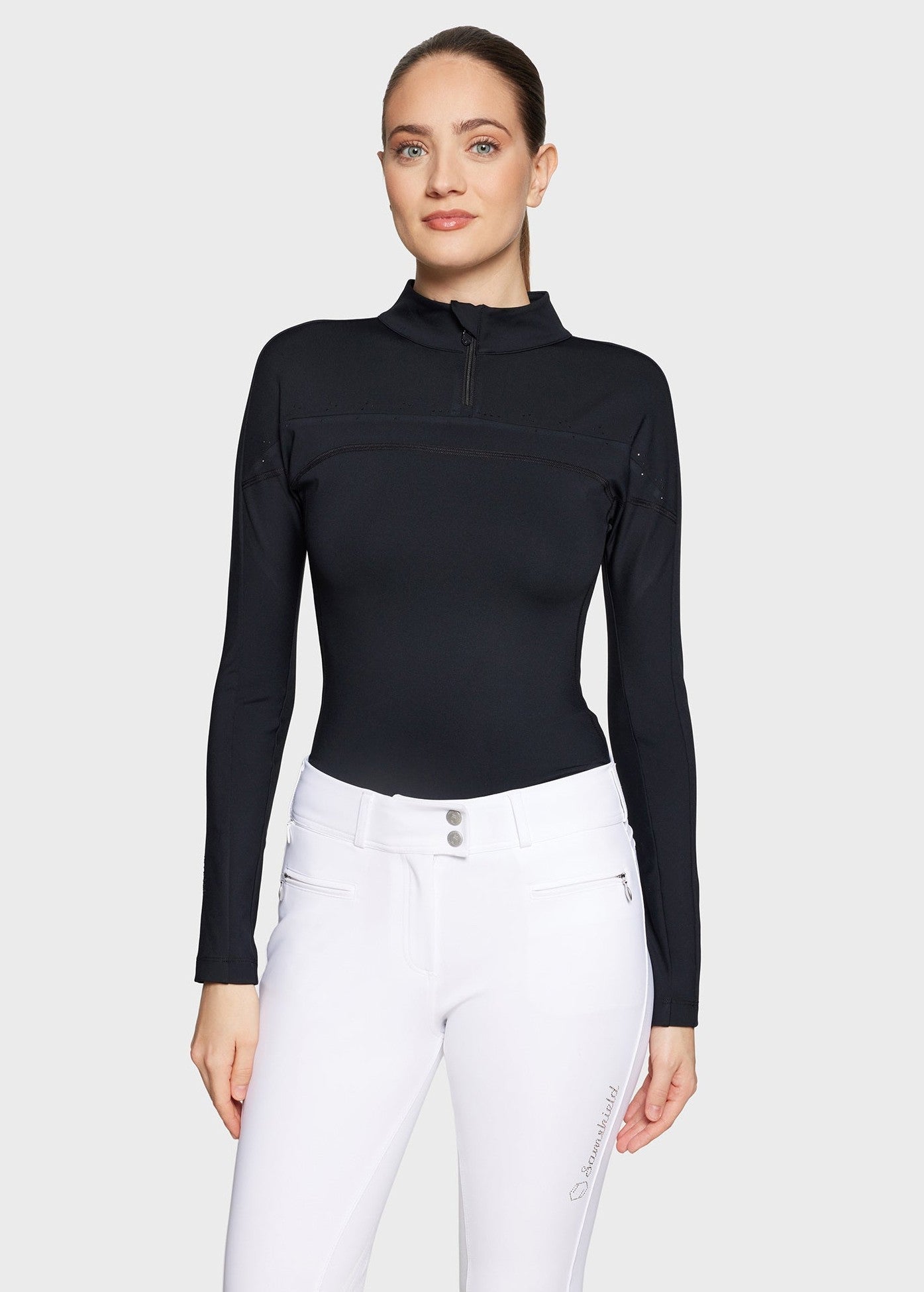 SAMSHIELD AMBER TRENINGOWY TOP JEŹDZIECKI Z DŁUGIM RĘKAWEM DAMSKI - Samshield Equishop