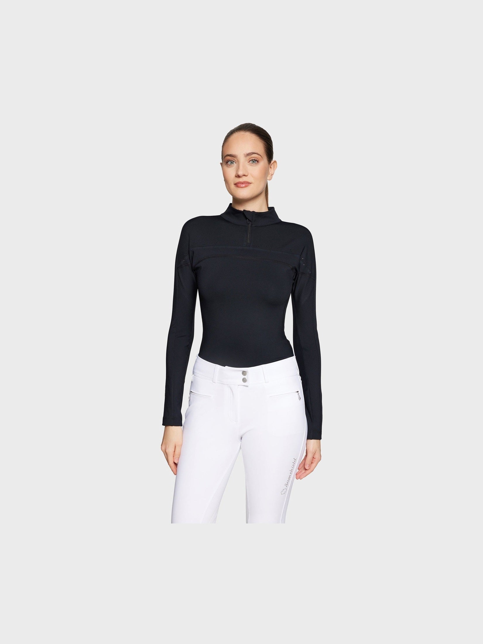 SAMSHIELD AMBER TRENINGOWY TOP JEŹDZIECKI Z DŁUGIM RĘKAWEM DAMSKI - Samshield Equishop