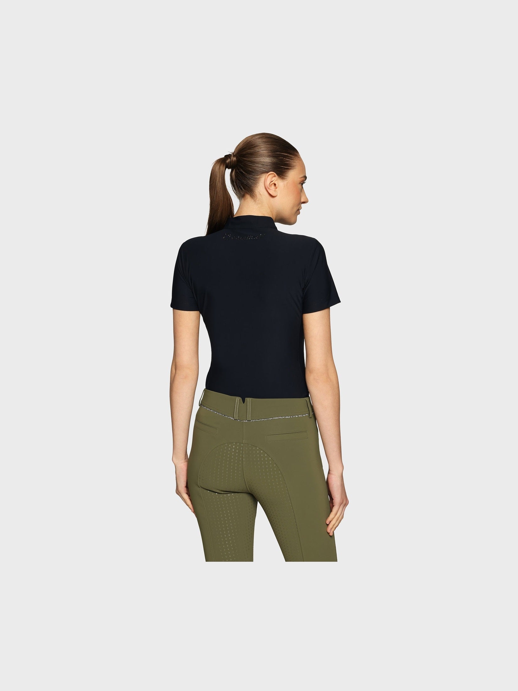 SAMSHIELD BRUNA PREMIUM SHORT TRENINGOWA KOSZULKA JEŹDZIECKA DAMSKA - Samshield Equishop