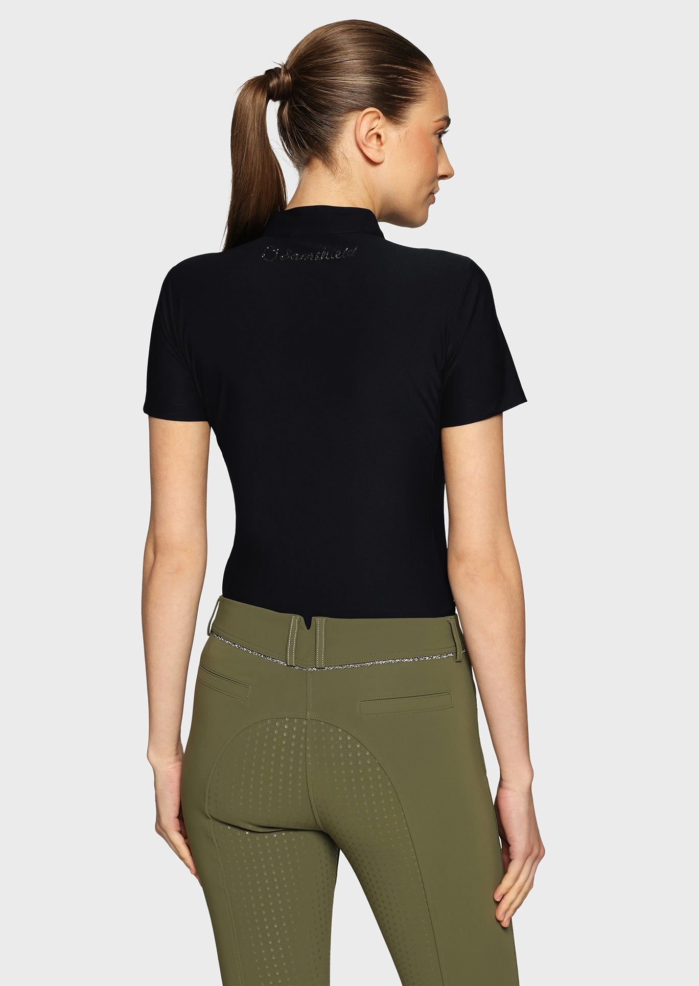 SAMSHIELD BRUNA PREMIUM SHORT TRENINGOWA KOSZULKA JEŹDZIECKA DAMSKA - Samshield Equishop